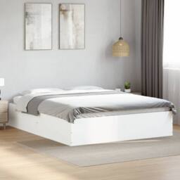 Berkfield Home Bed Frame without Mattress White 150x200 cm King Size - thumbnail 2