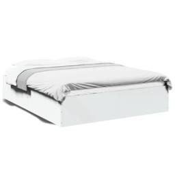 Berkfield Home Bed Frame without Mattress White 150x200 cm King Size - thumbnail 1