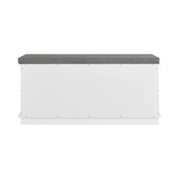 SoBuy Entrance Bench - Removable Cushion & 3 Storage Boxes in White - thumbnail 5