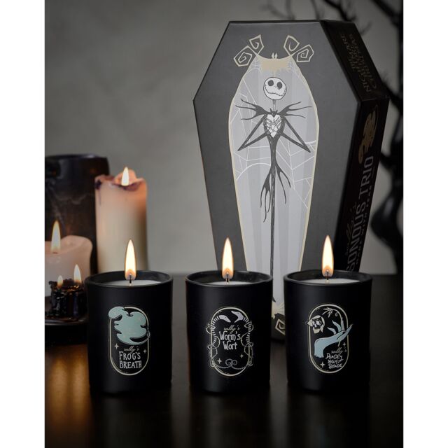 Disney Nightmare Before Christmas Set Of 3 Candles in Black - image 1