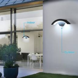COMELY Outdoor Wall Lights, Black, IP65 Waterproof Wall Lights, Cold White in Black - thumbnail 7