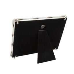 Happy Homewares Modern 25th Anniversary Picture Frame in Silver Plating with Rings - thumbnail 4