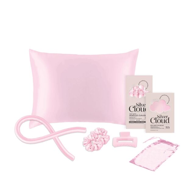 Silver Cloud Women's Silver Ion Infused Curl & Dream Set - Pink in Baby Pink - image 1