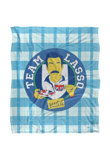 Warner Brothers Ted Lasso, 152x127 cm Team Lasso Silky Touch Super Soft Throw Blanket in White - image 1