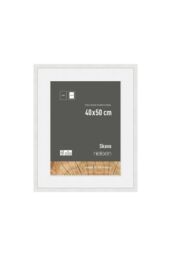 nielsen Skava 40 x 50cm Wooden Picture Frame With 30x40cm Mount & Glass Front in White - Size: 40 x 50 cm - thumbnail 1