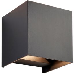Loops 4 PACK Twin Outdoor IP44 Cube Wall Light - 2 x 5.5W CCT LED - Matt Black - thumbnail 3