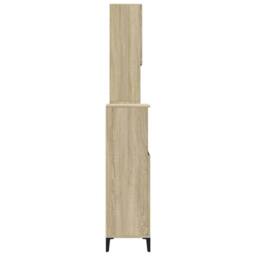 Berkfield Home Durable 3 Piece Bathroom Furniture Set Sonoma Oak Engineered Wood in Light Tan - thumbnail 5