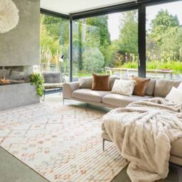 Kukoon Beige Machine Washable Berber Pattern Living Room Area Rug - Size: 120 cm x 170 cm - thumbnail 3
