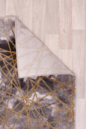 Celebrity Interiors Bianco 185TA Grey/Gold Rug in Grey - Size: 120 cm x 170 cm - thumbnail 3