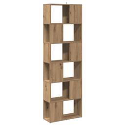 Berkfield Home Book Cabinet/Room Divider Artisian Oak 60x24x186 cm in Brown - Size: 60 x 24 x 186 cm - thumbnail 6