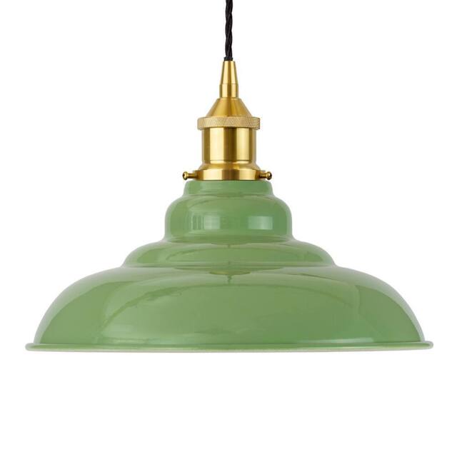 SE Home Mint Green St Edmund's Pendant Light - Polished Brass - Black Twisted - image 1