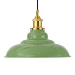 SE Home Mint Green St Edmund's Pendant Light - Polished Brass - Black Twisted - thumbnail 1