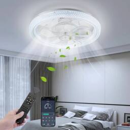 Kelvenix 6 Speed Large LED Ceiling Fan in White - thumbnail 1
