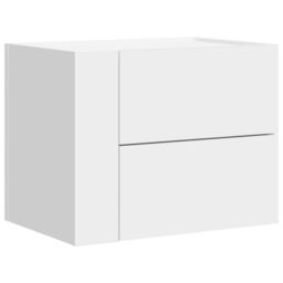 Berkfield Home Wall-mounted Bedside Cabinet White 45x30x35 cm - Size: 45 x 30 x 35 cm - thumbnail 2
