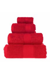 Homescapes 500 GSM Turkish Cotton Towel Soft, Absorbent & Quick-Drying in Red