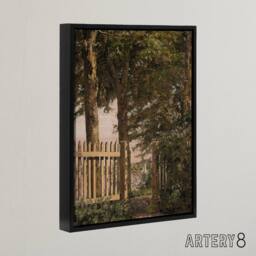 "Artery8 Sailboat & the Garden Gate Christen Kobke Black Framed Canvas Art - Size: W18"" x H24""" - thumbnail 2
