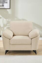 More4Homes Malmo Modern Scandi Style Fabric Living Room Chair in Beige - Size: 1 Seater - thumbnail 8