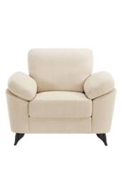 More4Homes Malmo Modern Scandi Style Fabric Living Room Chair in Beige - Size: 1 Seater - thumbnail 3