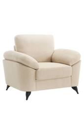 More4Homes Malmo Modern Scandi Style Fabric Living Room Chair in Beige - Size: 1 Seater - thumbnail 2