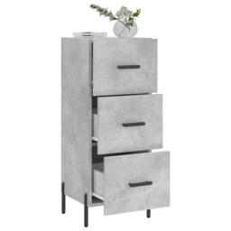 Berkfield Home Sideboard Concrete Grey 34.5x34x90 cm Engineered Wood - thumbnail 4