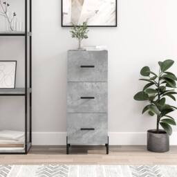 Berkfield Home Sideboard Concrete Grey 34.5x34x90 cm Engineered Wood - thumbnail 2