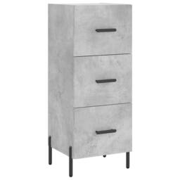Berkfield Home Sideboard Concrete Grey 34.5x34x90 cm Engineered Wood - thumbnail 3