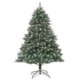 Berkfield Home Artificial Christmas Tree with Stand 180 cm PVC in Green - thumbnail 1