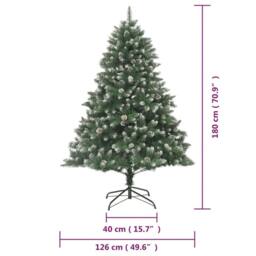 Berkfield Home Artificial Christmas Tree with Stand 180 cm PVC in Green - thumbnail 9