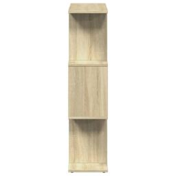 Berkfield Home Room Divider Bookcase 3-Tier Sonoma Oak 70x24x97 cm Engineered Wood in Brown - Size: 70 x 24 x 97 cm - thumbnail 6