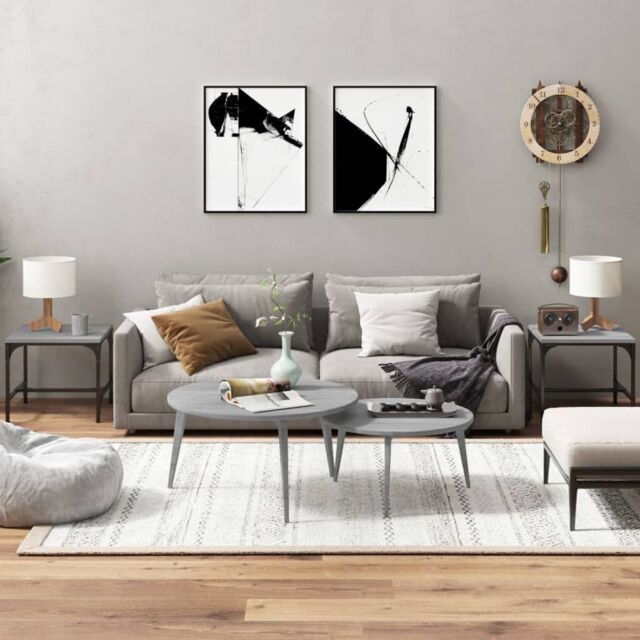 Berkfield Home Side Tables 2 pcs Grey Sonoma 40x40x35 cm Engineered Wood - Size: 40 x 40 x 35 cm - image 1