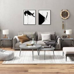 Berkfield Home Side Tables 2 pcs Grey Sonoma 40x40x35 cm Engineered Wood - Size: 40 x 40 x 35 cm