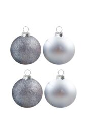 VFM e-Store Christmas Bauble Decoration Hanging Tree Ornament X 4 7cm Silver