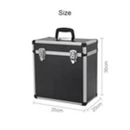 "EONLION 12"" Vinyl LP Storage Case DJ Record Carry Box Holder Black" - thumbnail 2
