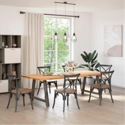Berkfield Home Coffee Table Legs A-Shaped 2 pcs 90x(72-73) cm Steel in Black - thumbnail 2