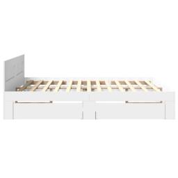 Berkfield Home Bed Frame with Headboard without Mattress White 180x200 cm Super King - thumbnail 6