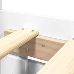 Berkfield Home Bed Frame with Headboard without Mattress White 180x200 cm Super King - thumbnail 9