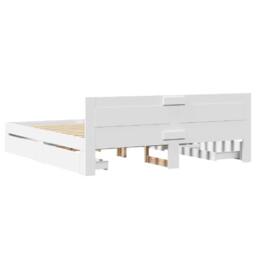 Berkfield Home Bed Frame with Headboard without Mattress White 180x200 cm Super King - thumbnail 7