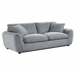 Furnishings For Less UK Berti Modern Grey Fabric 3 Seater Sofa Curved Arms - thumbnail 2