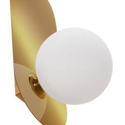 Wyld and Coco Gold Wall Lamps Set of 2 - Opaque Glass Vintage Globe - thumbnail 8