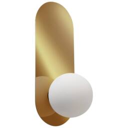 Wyld and Coco Gold Wall Lamps Set of 2 - Opaque Glass Vintage Globe - thumbnail 4
