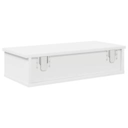 Berkfield Home Wall Shelf with Drawers White 60x25x15 cm Engineered Wood - Size: 60 x 25 x 15 cm - thumbnail 6