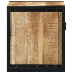 Berkfield Home Bedside Cabinet 40x35x40 cm Solid Rough Wood Mango in Brown - Size: 40 x 35 x 40 cm - thumbnail 6