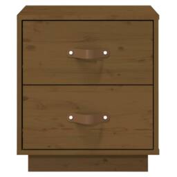 Berkfield Home Bedside Cabinet Honey Brown 40x34x45 cm Solid Wood Pine - Size: 40 x 34 x 45 cm - thumbnail 5