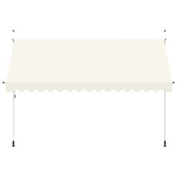 Berkfield Home Manual Retractable Awning 400 cm Cream - thumbnail 1