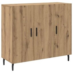 Berkfield Home Sideboard with Storage with Door Brown 90 x 34 x 80 cm Engineered wood - thumbnail 2