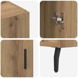 Berkfield Home Sideboard with Storage with Door Brown 90 x 34 x 80 cm Engineered wood - thumbnail 9