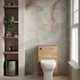 Banyetti Vatilla WC Toilet Unit Inc Concealed Cistern - Ostippo Oak in Light Oak - thumbnail 2