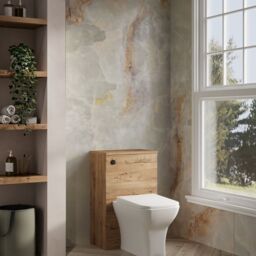 Banyetti Vatilla WC Toilet Unit Inc Concealed Cistern - Ostippo Oak in Light Oak - thumbnail 1