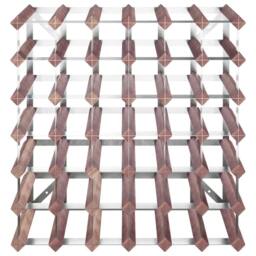 Berkfield Home Beautiful Wine Rack for 42 Bottles Brown Solid Wood Pine - thumbnail 4