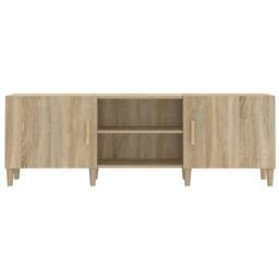 Berkfield Home TV Cabinet Sonoma Oak 150x30x50 cm Engineered Wood in Brown - Size: 150 x 30 x 50 cm - thumbnail 5